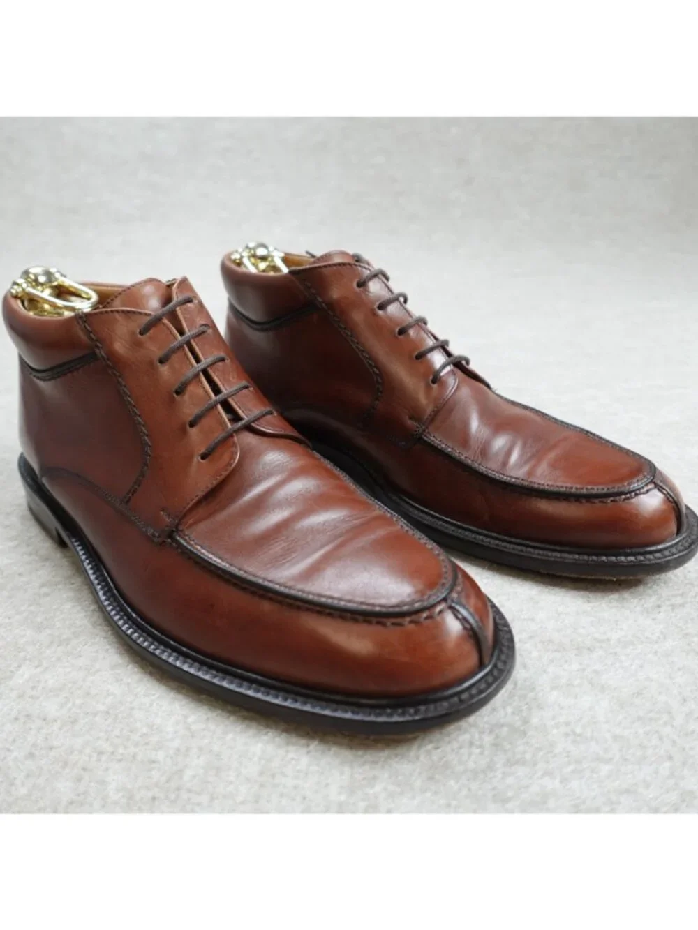 Mezlan Mens Boots 9 Brown Leather Apron Split Toe Made in Spain